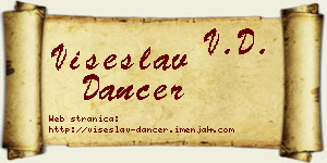 Višeslav Dancer vizit kartica